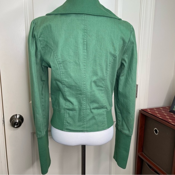 Anthropologie Tulle Green Jacket Size M - Picture 5 of 17
